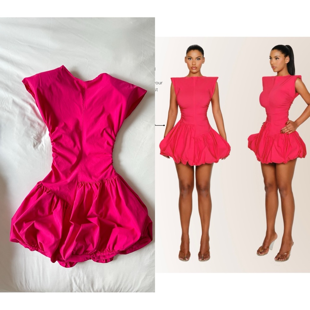 COUCOO TAKLA MINI DRESS - HOT HIBISCUS